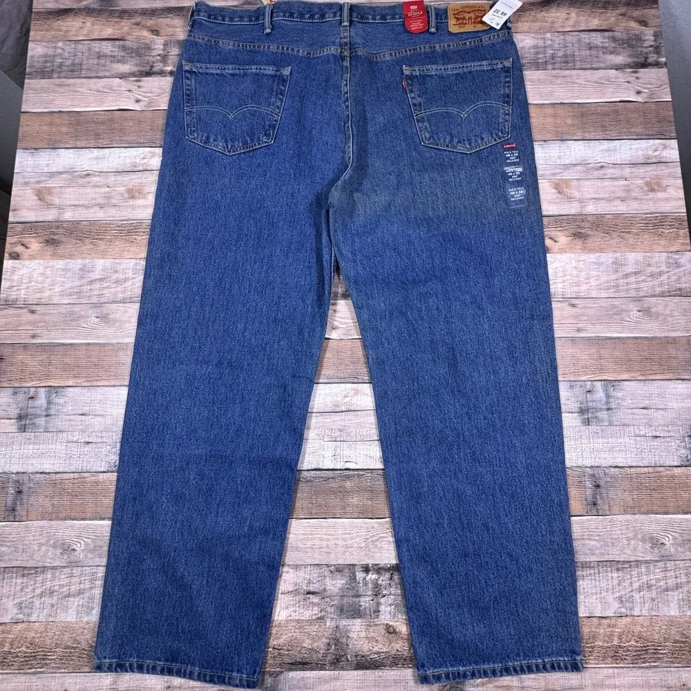 Levis 550 Relaxed Fit Tapered Leg Jeans Mens 48x32 Big & Tall Blue Denim‎